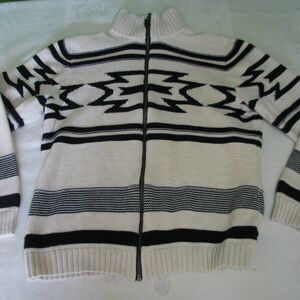 Lauren Jeans Co Aztec Full-Zip Sweater